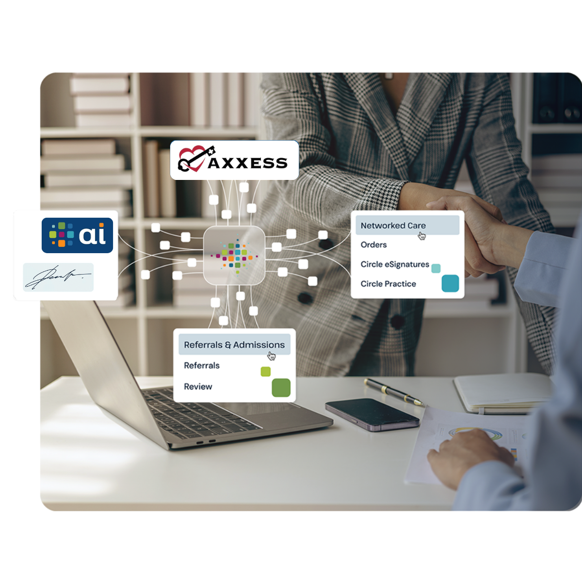 Axxess landing page hero image