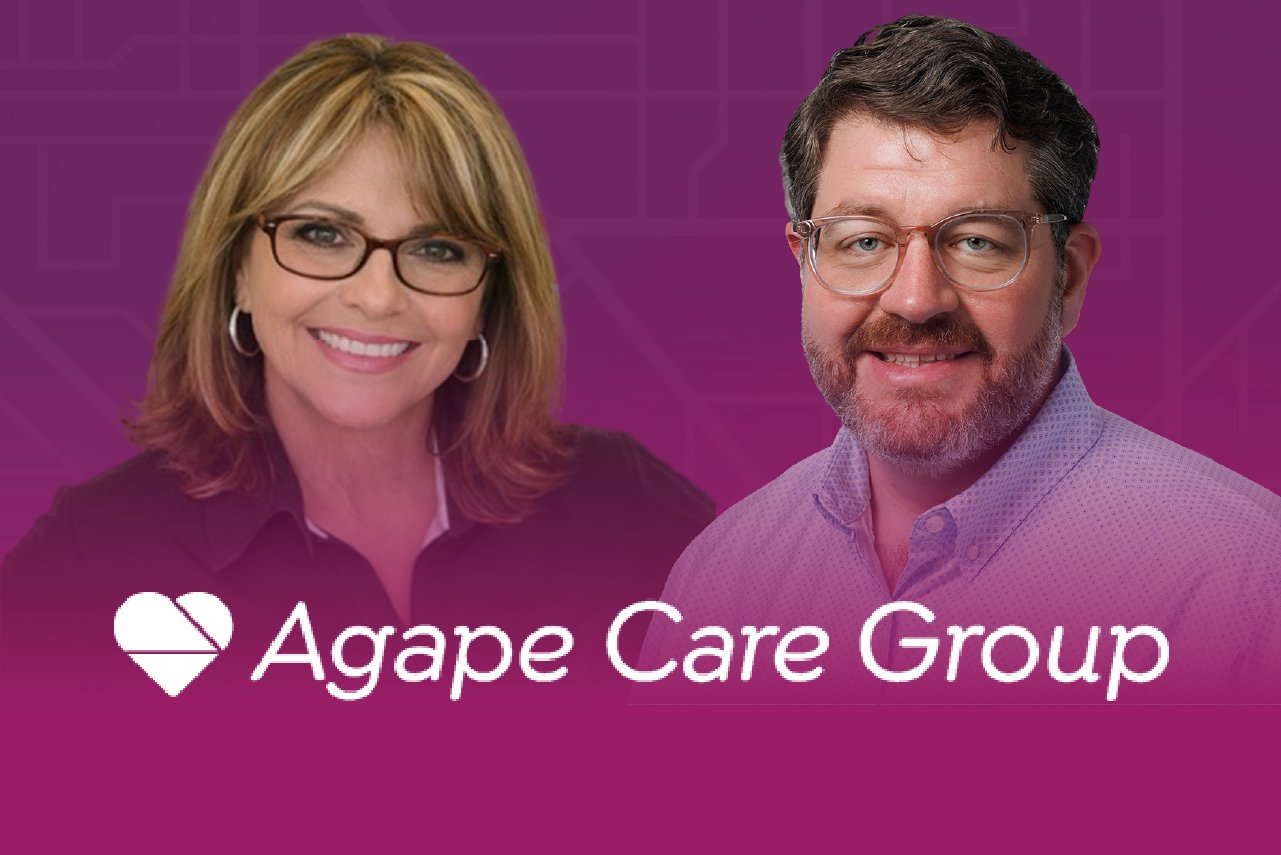 Shirley Edwards and Dr. Jeffrey Nelson from Agape Care Group.